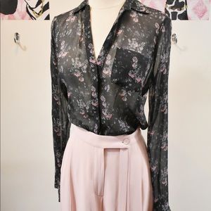 PAIGE Silk Button Up Blouse